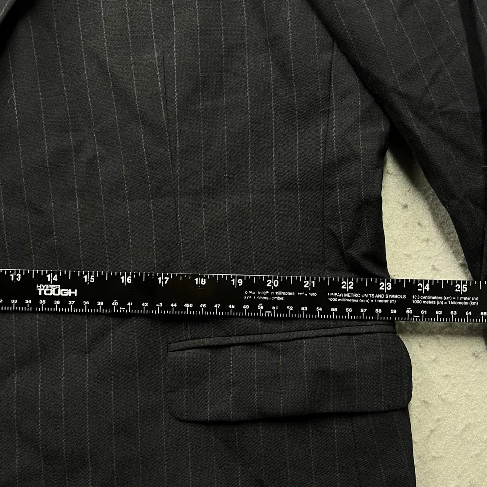Brooks Brothers 346 Mens 46 RG Navy Blue Pinstripe Stretch Wool 2 Button Blazer